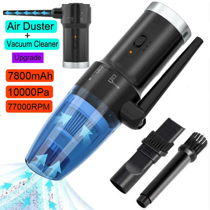 2 in 1 Blower and Vacuum Cleaner : Car & Computer Cleaning Cordless Turbo Blower