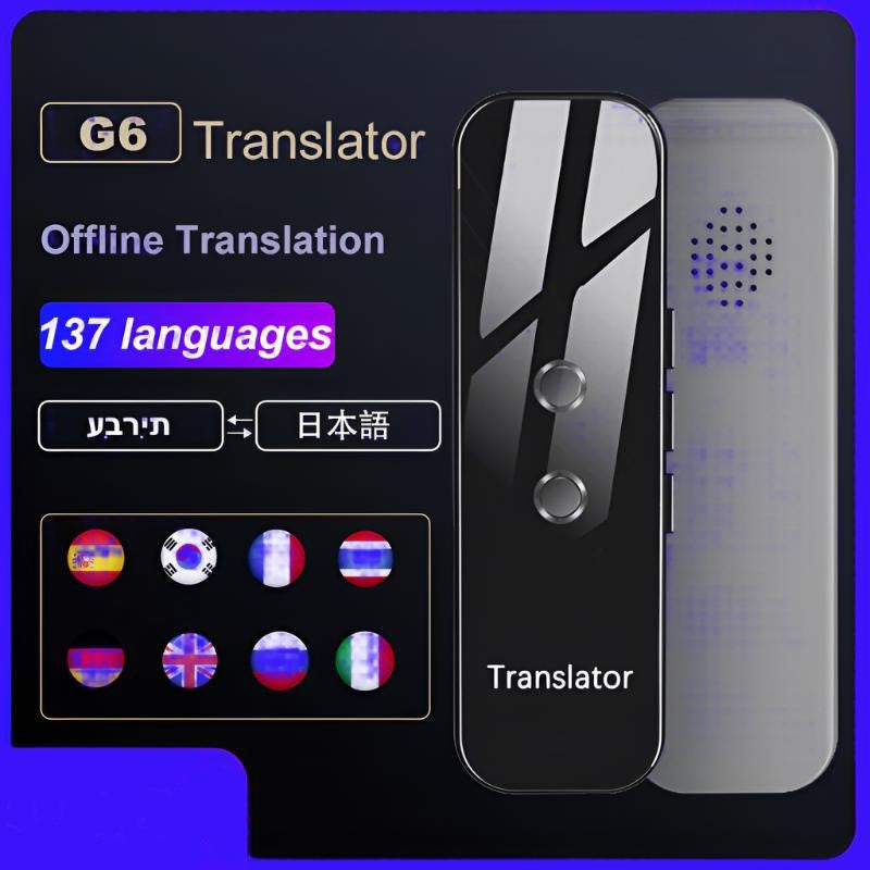 Instant Language Translator Device, Real-Time 2-Way Voice & Text Translator with 137 Languages, AI-Powered Online/Offline Translation for Travel, Learning, and Business