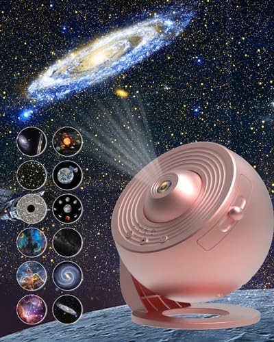 13-in-1 Galaxy Starry Sky Projector – 360° Rotating Planetarium Lamp with Adjustable Knob & Timer, Perfect for Kids, Bedroom, Gifts, and Wedding Decoration