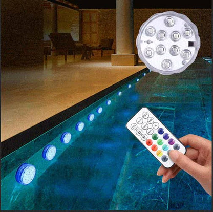 LED Pool Lights with Remote Control, RGB Color Changing Waterproof Lights for Underwater Decoration, Vase, Bowl, Ponds, Parties, and Aquariums