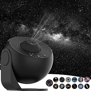 13-in-1 Galaxy Starry Sky Projector – 360° Rotating Planetarium Lamp with Adjustable Knob & Timer, Perfect for Kids, Bedroom, Gifts, and Wedding Decoration