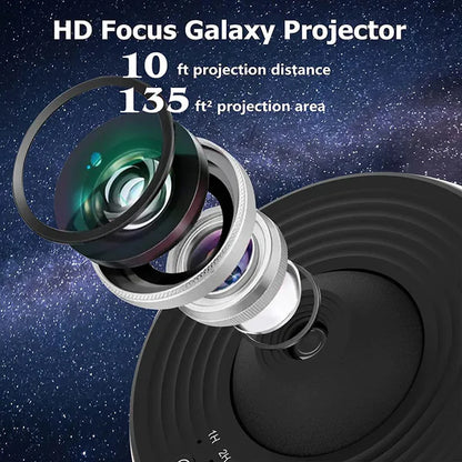 13-in-1 Galaxy Starry Sky Projector – 360° Rotating Planetarium Lamp with Adjustable Knob & Timer, Perfect for Kids, Bedroom, Gifts, and Wedding Decoration