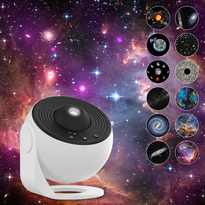 13-in-1 Galaxy Starry Sky Projector – 360° Rotating Planetarium Lamp with Adjustable Knob & Timer, Perfect for Kids, Bedroom, Gifts, and Wedding Decoration