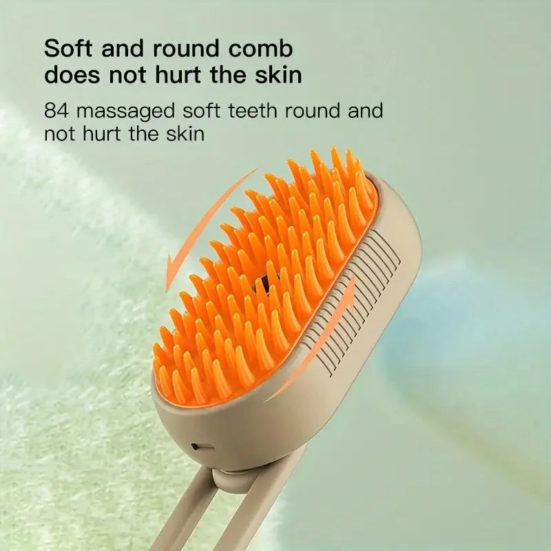 Cat/Dog Shedding Brush, Steam Grooming Tool with Water Spray, Undercoat Hair Removal Comb for Effective Pet Grooming