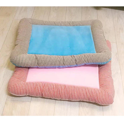 Cooling Pad Bed for Dogs and Cats, Soft Ice Silk Pet Blanket for Summer Sleeping, Breathable Cool Mat for Puppies and Kittens, Available in Pink and Blue