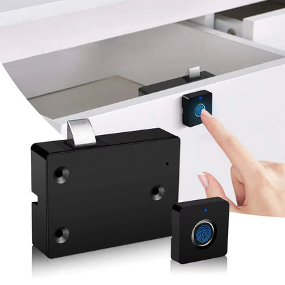 Smart Biometric Fingerprint Cabinet Lock, Keyless Hidden Drawer & Wardrobe Lock, Electronic Lock for Privacy and Child Safety, DIY Home & Office Security