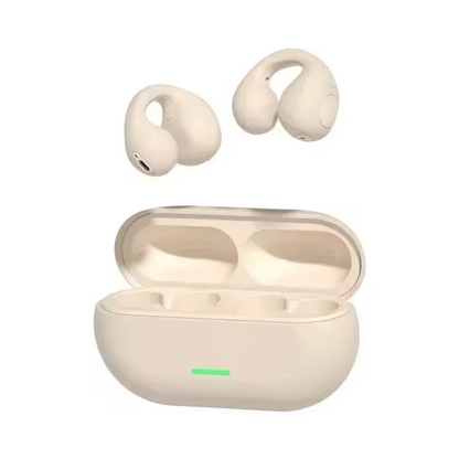 Bone Conduction Ear Clip Headphones: Wireless Noise-Canceling Sports & Gaming Headset with HD Calls