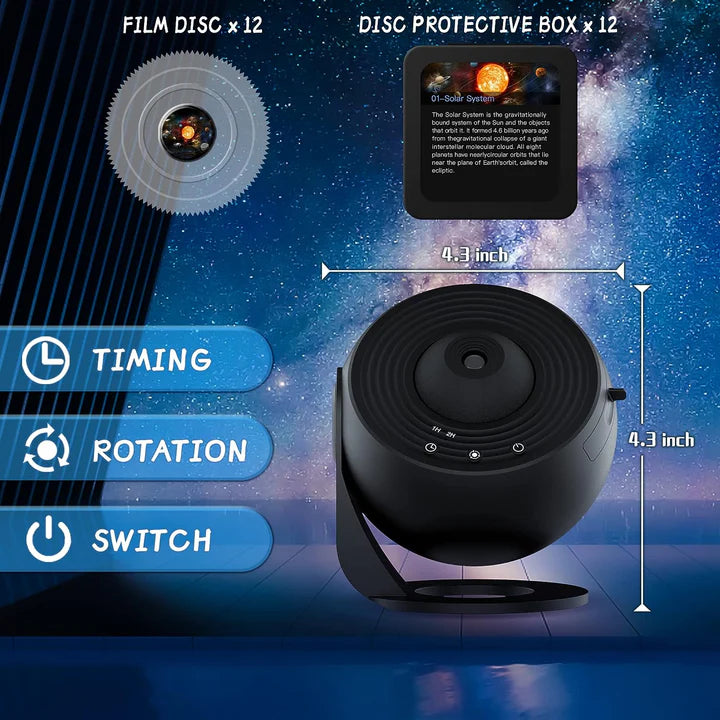 13-in-1 Galaxy Starry Sky Projector – 360° Rotating Planetarium Lamp with Adjustable Knob & Timer, Perfect for Kids, Bedroom, Gifts, and Wedding Decoration