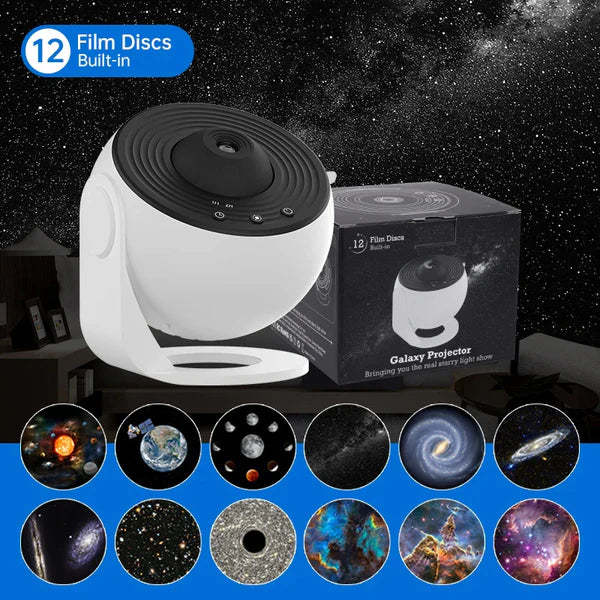 13-in-1 Galaxy Starry Sky Projector – 360° Rotating Planetarium Lamp with Adjustable Knob & Timer, Perfect for Kids, Bedroom, Gifts, and Wedding Decoration