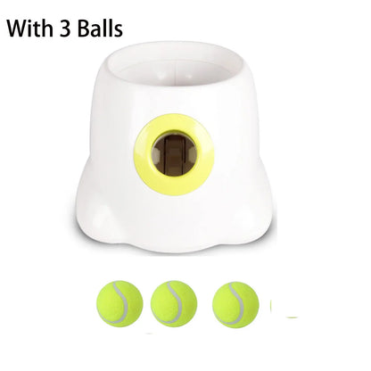 AFP Automatic Ball Launcher for Small Dogs, Interactive Fetch Machine with 3 Included 2-Inch Balls, Indoor Tennis Ball Thrower for Puppies and Pets